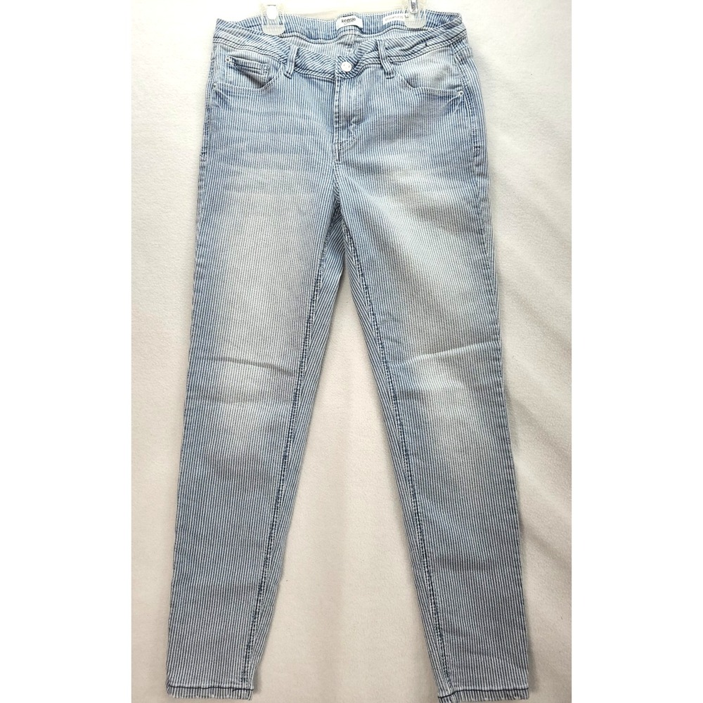 Womens Engineer Stripe Pants Skinny‎ Leg Mid Rise Stretch Jeans 8/ 29 (30x28)